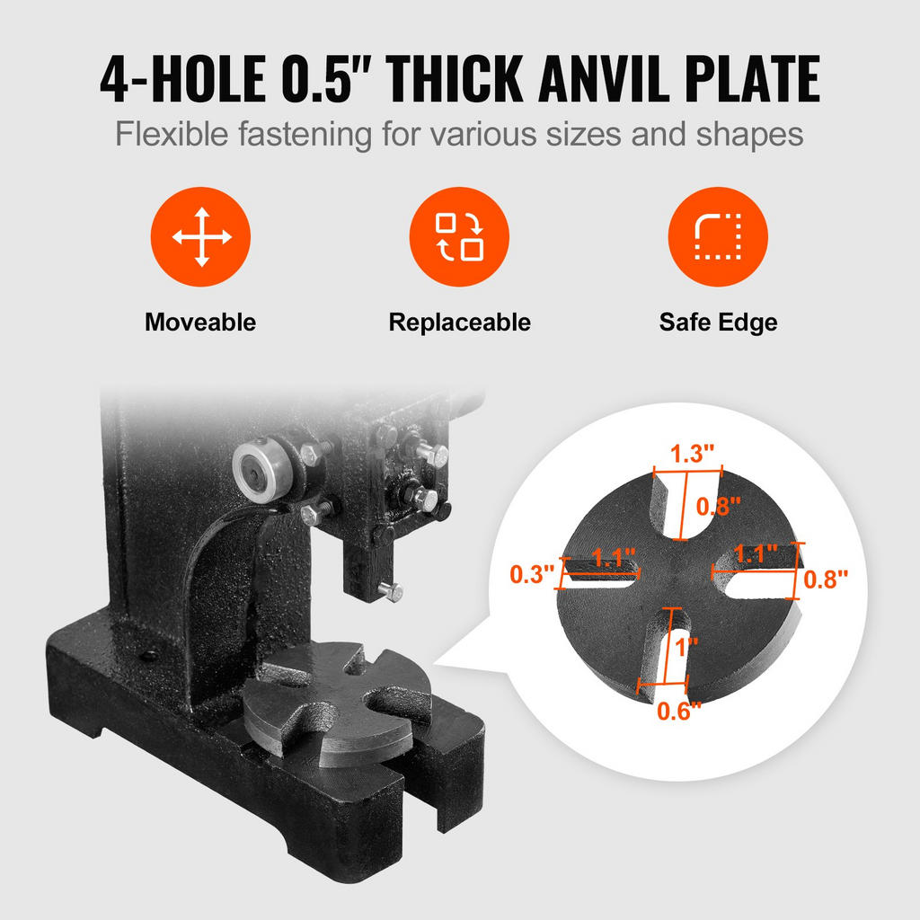 Prensa de husillo manual de 1 tonelada altura máxima de 5,9"