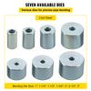 Dobladora de metal compacta VEVOR de 1" a 3" con plegadora de barras planas y 7 matrices