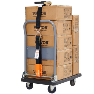 Correas de amarre con trinquete VEVOR (paquete de 4) resistencia a la rotura de 11128 lb gancho doble en J Incluye 4 correas de amarre con trinquete de 2