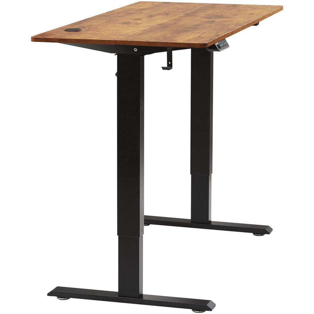 Escritorio de altura ajustable VEVOR, 1,2 m x 0,6 m, escritorio eléctrico de pie con 3 modos de teclas, tablero de escritorio de una sola pieza.