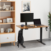 Escritorio de altura ajustable VEVOR, 1,4 m x 0,6 m, escritorio eléctrico de pie con 3 modos de teclas, tablero de escritorio de una sola pieza, marco de metal doble resistente