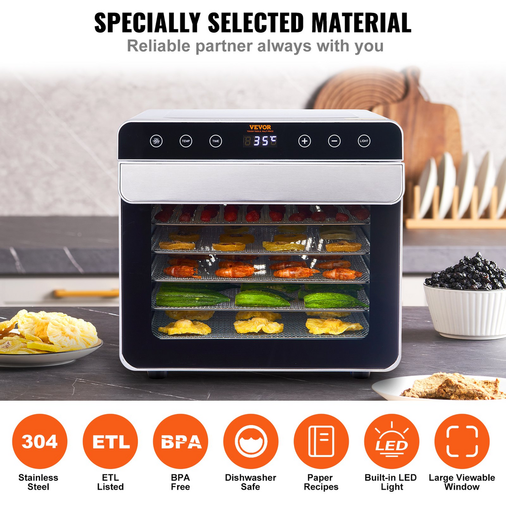 Máquina deshidratadora de alimentos VEVOR de 700 W