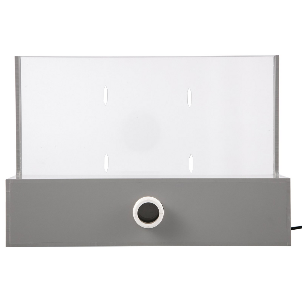 Fuente de piscina con canalón de 11,8 x 3,2 x 8,1 pulgadas con luz LED de tira azul