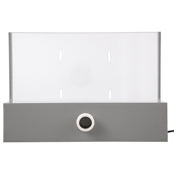 Fuente de piscina con canalón de 11,8 x 3,2 x 8,1 pulgadas con luz LED de tira azul