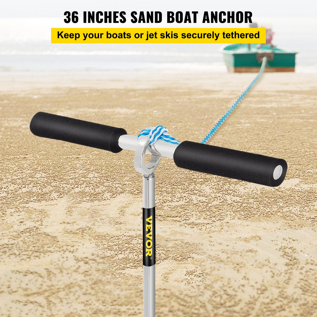 Anclaje de arena VEVOR barrena de 36" de largo para playa y banco de arena