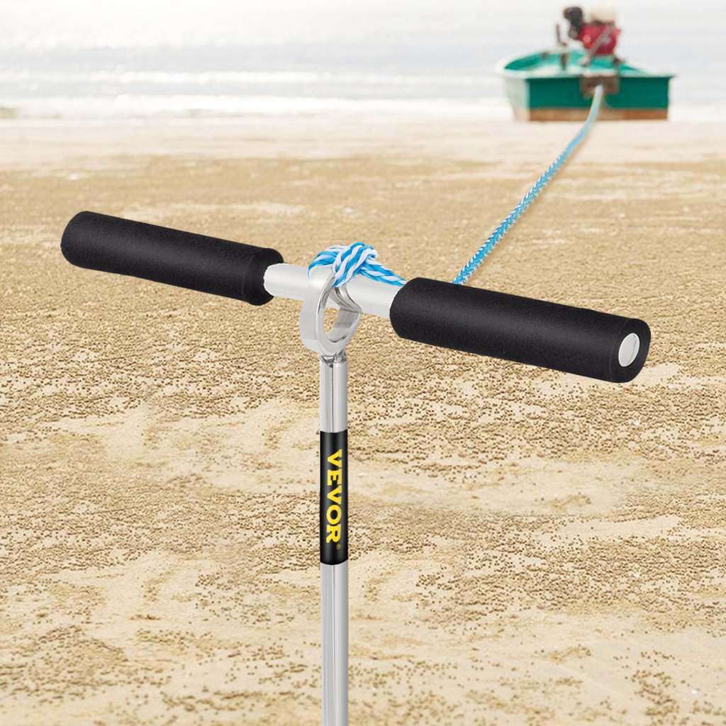 Anclaje de arena VEVOR barrena de 18" de largo para playa y banco de arena ancla de tornillo de acero inoxidable