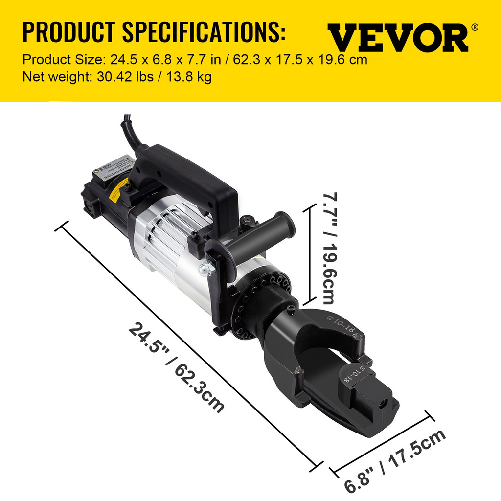 Dobladora de varillas de refuerzo eléctrica VEVOR de 1,5 KW  110 V