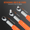 Llave dinamométrica digital VEVOR electrónica con accionamiento de 3/8" de 3,7 a 37 ft.lb/5 a 50 n.m rango de torsión con precisión de ±2 % ajustable de 3 modos con calibración de zumbador LED
