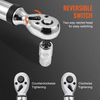 Llave dinamométrica digital VEVOR electrónica con accionamiento de 3/8" de 3,7 a 37 ft.lb/5 a 50 n.m rango de torsión con precisión de ±2 % ajustable de 3 modos con calibración de zumbador LED