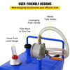 VEVOR - Contenedor de combustible de 30 galones, tanque de almacenamiento de gasolina y 4 ruedas, con bomba de transferencia manual, contenedor de combustible diésel y gasolina para automóviles JH2