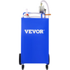 VEVOR - Contenedor de combustible de 30 galones, tanque de almacenamiento de gasolina y 4 ruedas, con bomba de transferencia manual, contenedor de combustible diésel y gasolina para automóviles JH2