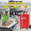 VEVOR - Contenedor de combustible de 30 galones, tanque de almacenamiento de gasolina y 4 ruedas, con bomba de transferencia manual, contenedor de combustible diésel y gasolina para automóviles JH2