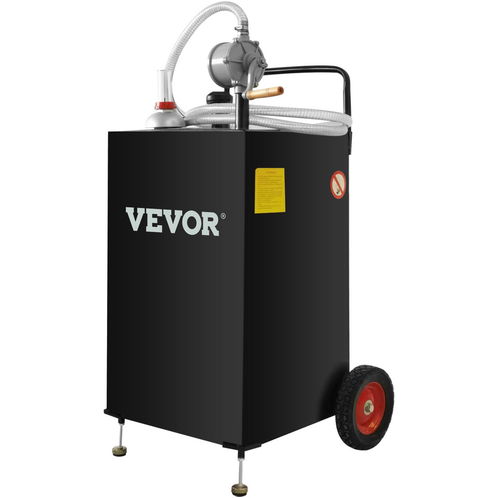 VEVOR - Tanque de almacenamiento de combustible con ruedas, 30 galones, portátil, con bomba de transferencia manual, para automóviles JH2