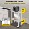 Mesa de trabajo de acero inoxidable VEVOR con ruedas de 24 x 12 x 32 pulgadas con 4 ruedas
