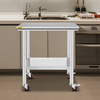 Mesa de trabajo de acero inoxidable VEVOR con ruedas de 24 x 30 pulgadas  (24 x 30 x 33,8 pulgadas)
