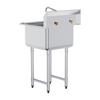 Fregadero de acero inoxidable VEVOR para uso general y preparación de 1 compartimento de un solo tazón de 21" x 41"