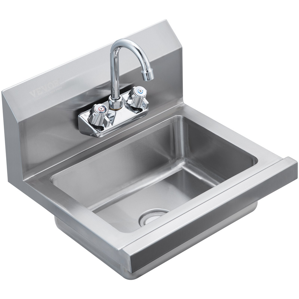 Fregadero comercial VEVOR con grifo  17 x 12,8 pulgadas