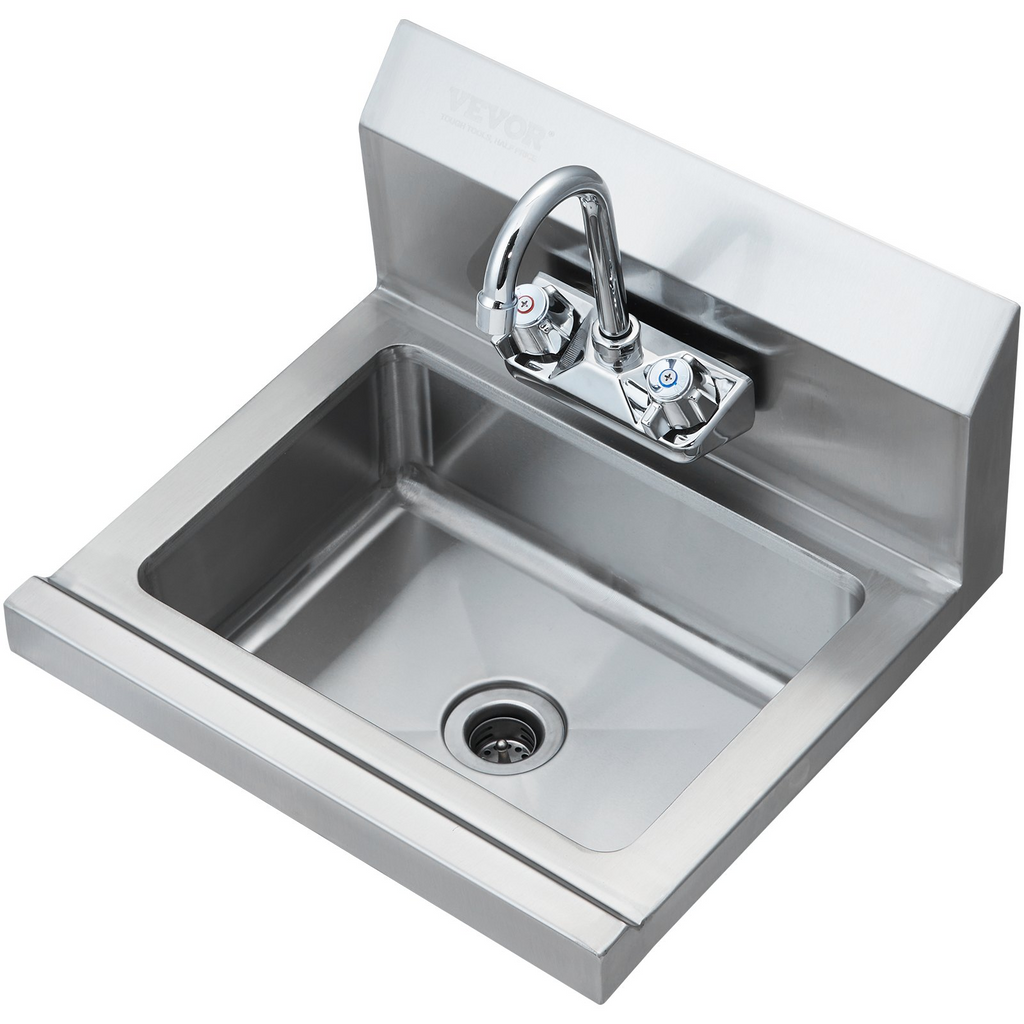 Fregadero comercial VEVOR con grifo  17 x 12,8 pulgadas