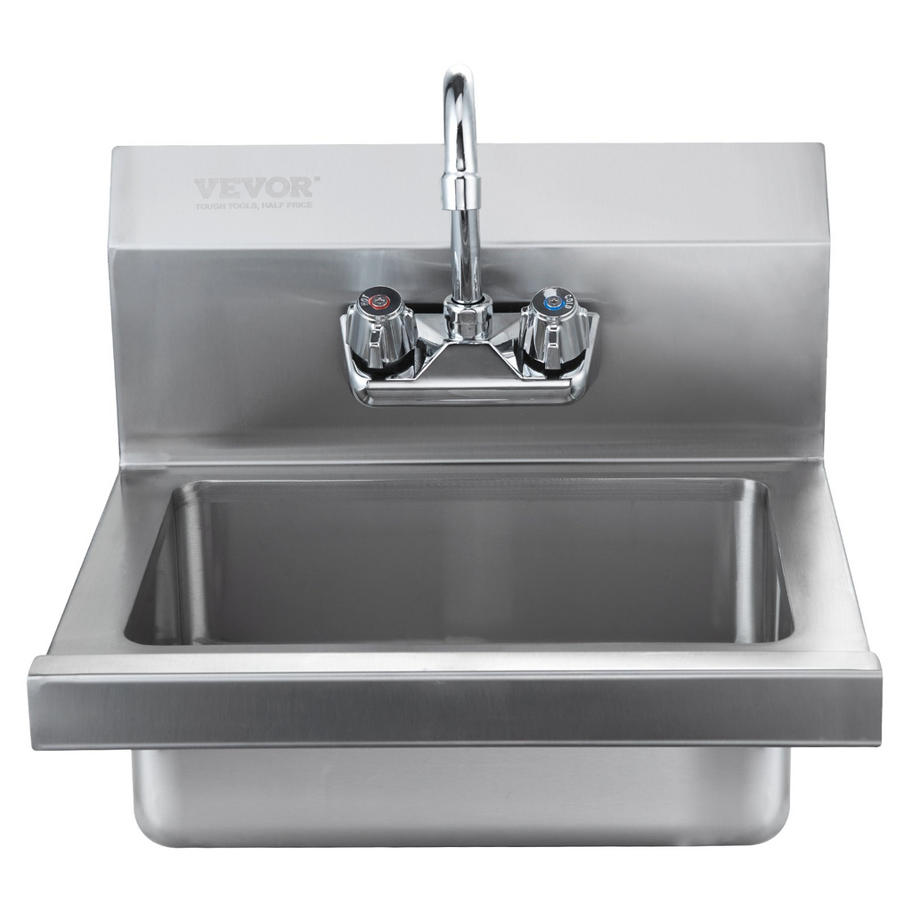 Fregadero comercial VEVOR con grifo  17 x 12,8 pulgadas