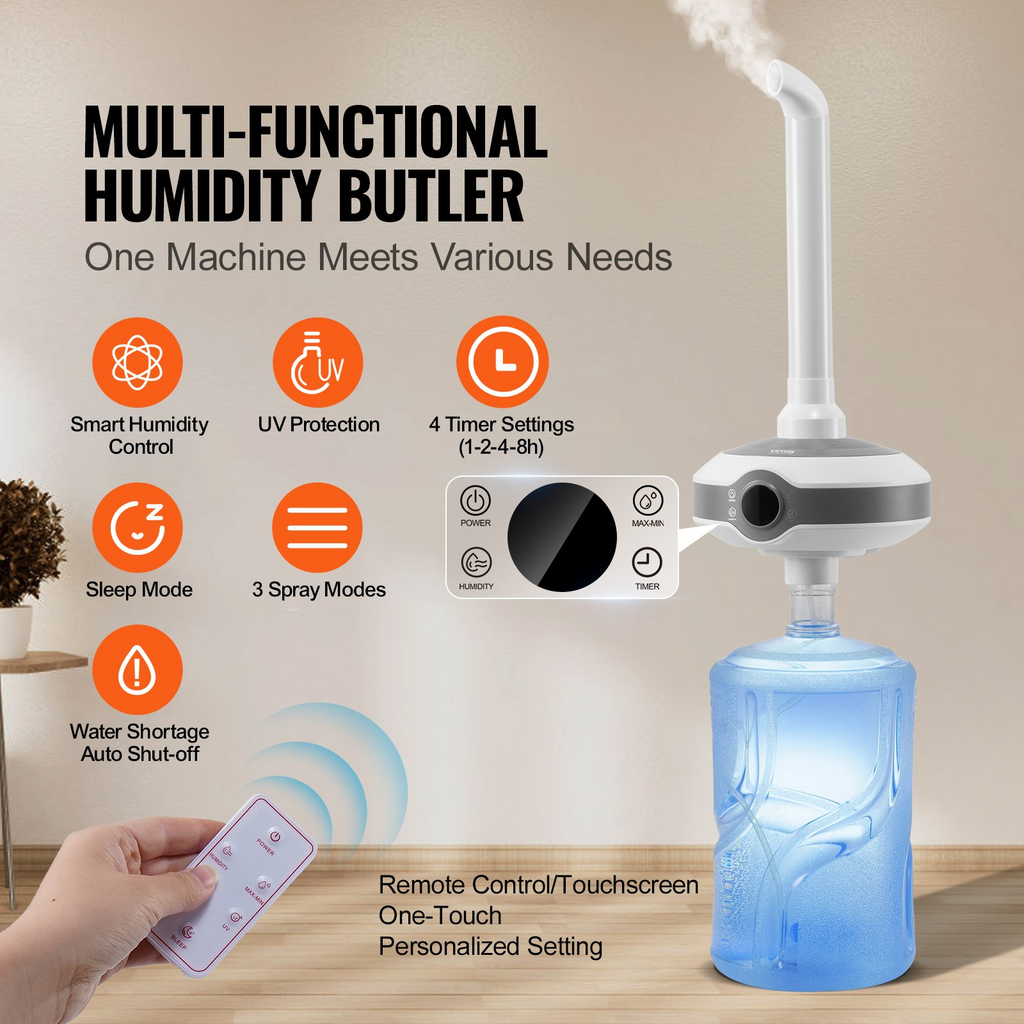 Humidificador VEVOR para habitaciones grandes de 1291 7 pies cuadrados