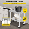 Mesa de trabajo de acero inoxidable VEVOR de 36 x 24 pulgadas con 4 ruedas