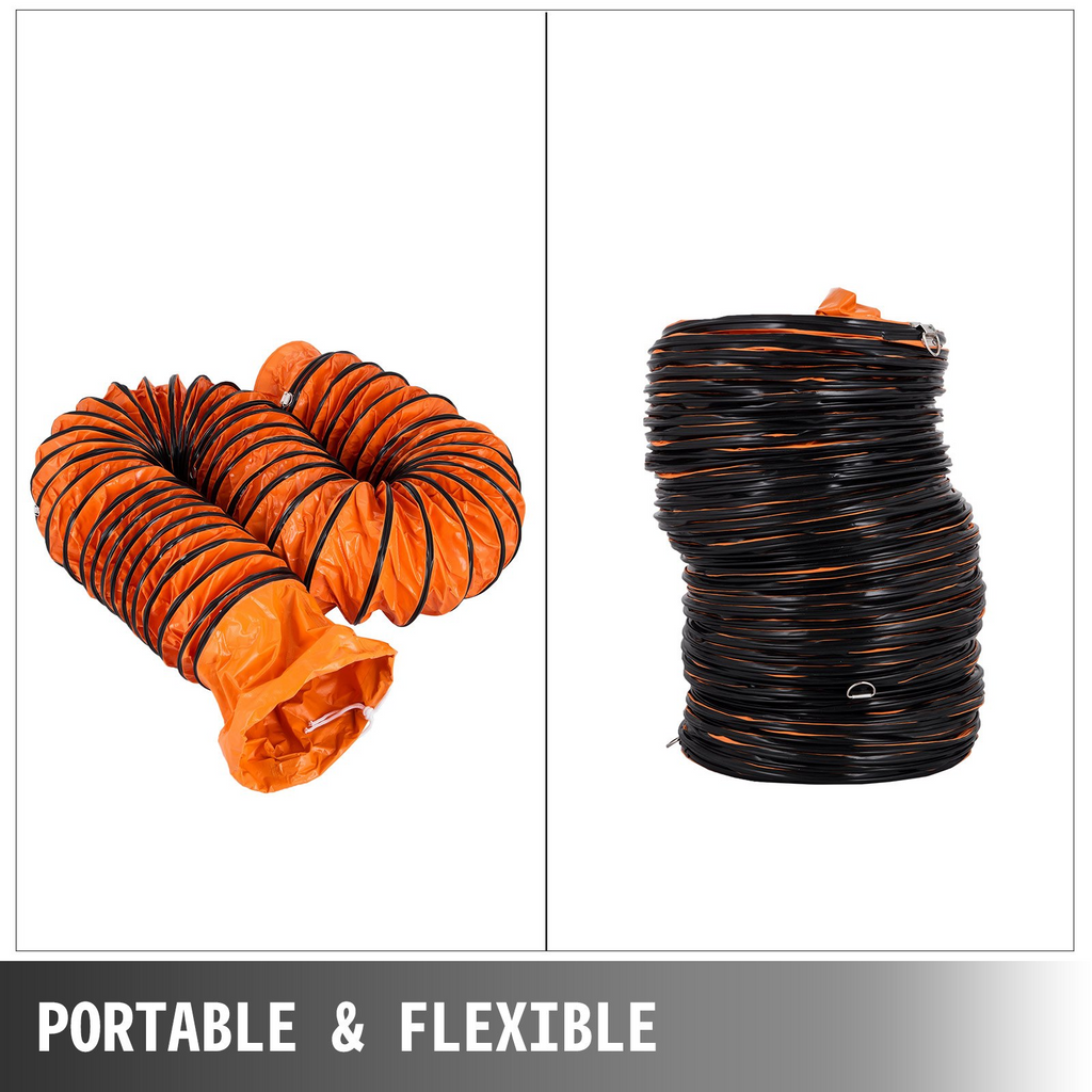Manguera flexible de PVC de 16 pies VEVOR para ventilador de extracción de 12 pulgadas color naranja