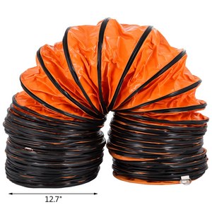 Manguera flexible de PVC de 16 pies VEVOR para ventilador de extracción de 12 pulgadas color naranja