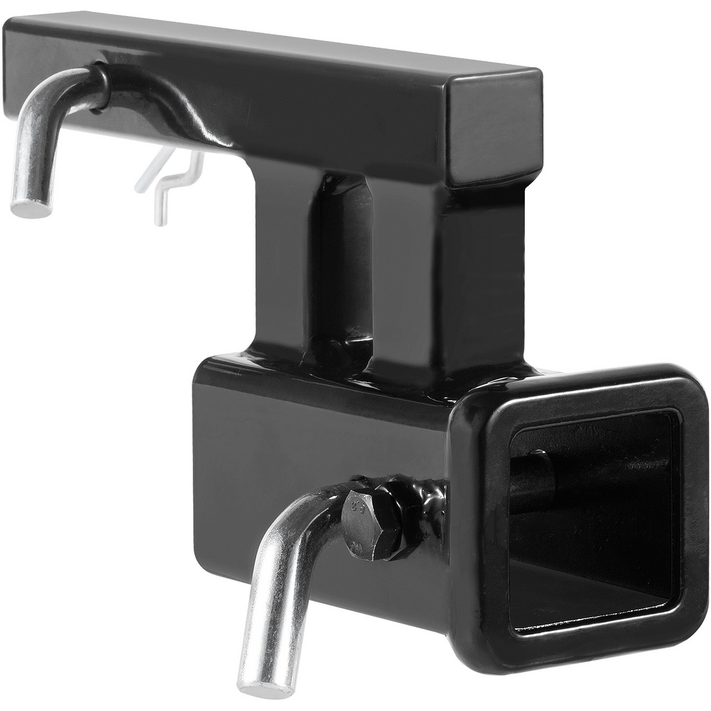 Adaptador de enganche VEVOR de receptor de 1-1/4" a 2" elevador de enganche de remolque con elevación/caída de 4" longitud de extensión de 6-1/2" capacidad de remolque de 4000 lb
