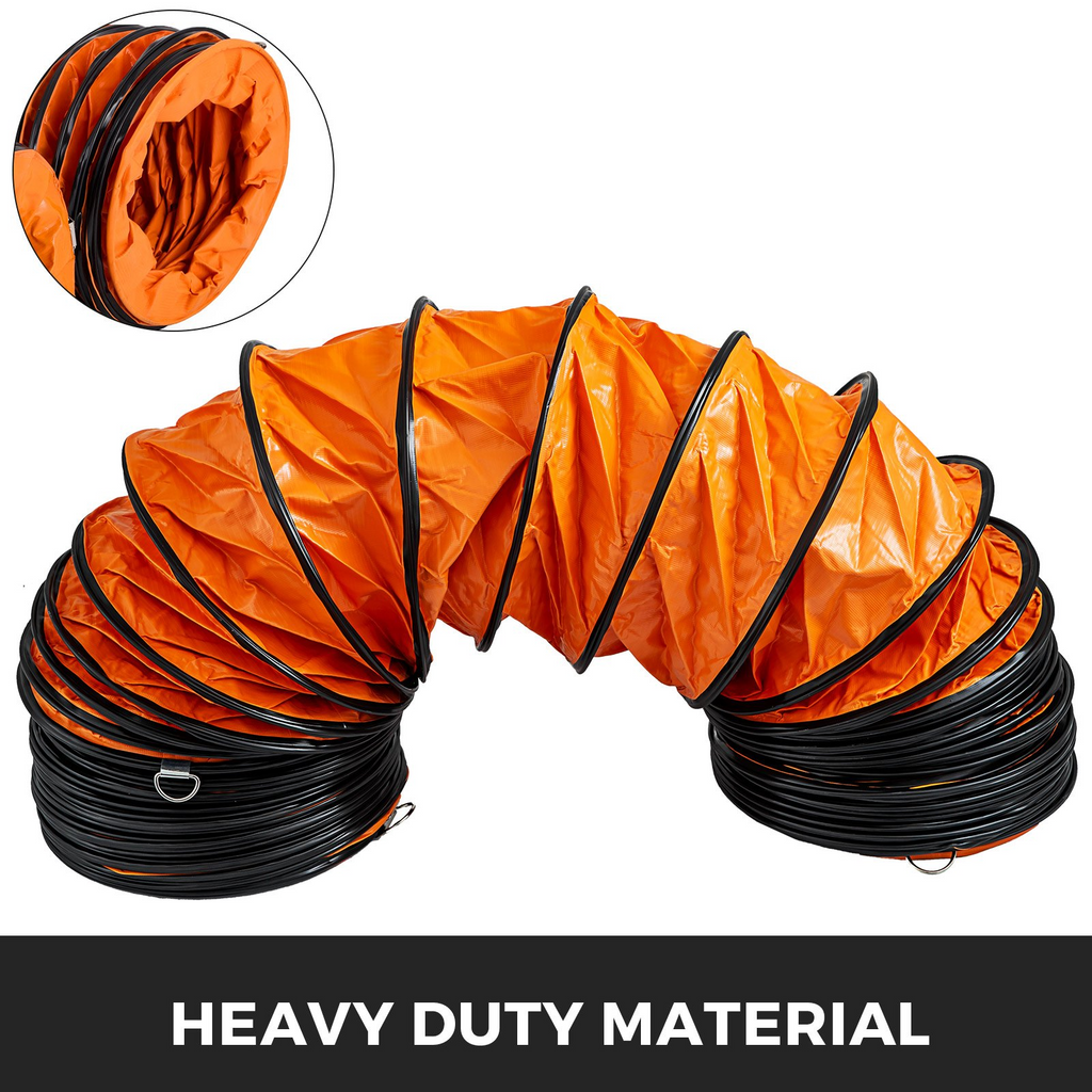 Manguera de conducto VEVOR, manguera de conducto HVAC flexible de PVC de 25 pies para ventilador de escape de 10 pulgadas JH2