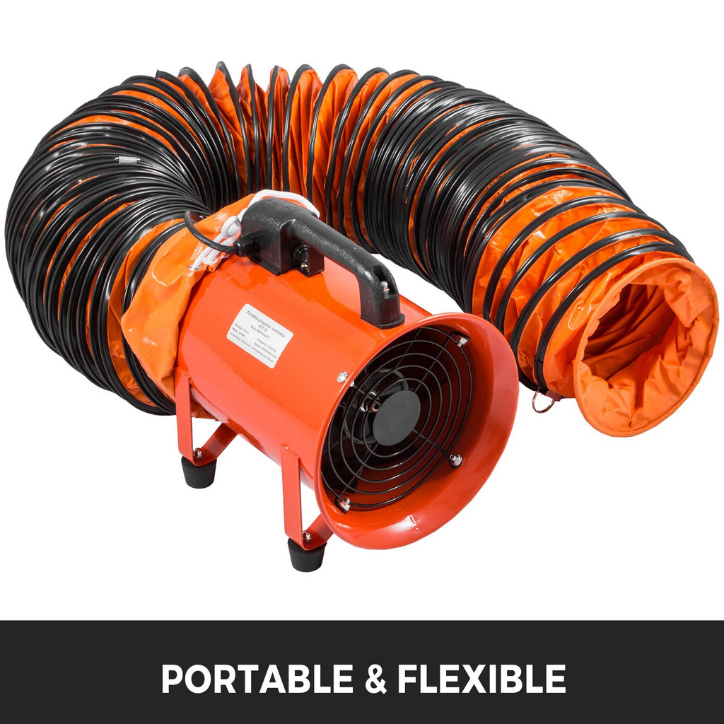 Manguera de conducto VEVOR, manguera de conducto HVAC flexible de PVC de 25 pies para ventilador de escape de 10 pulgadas JH2