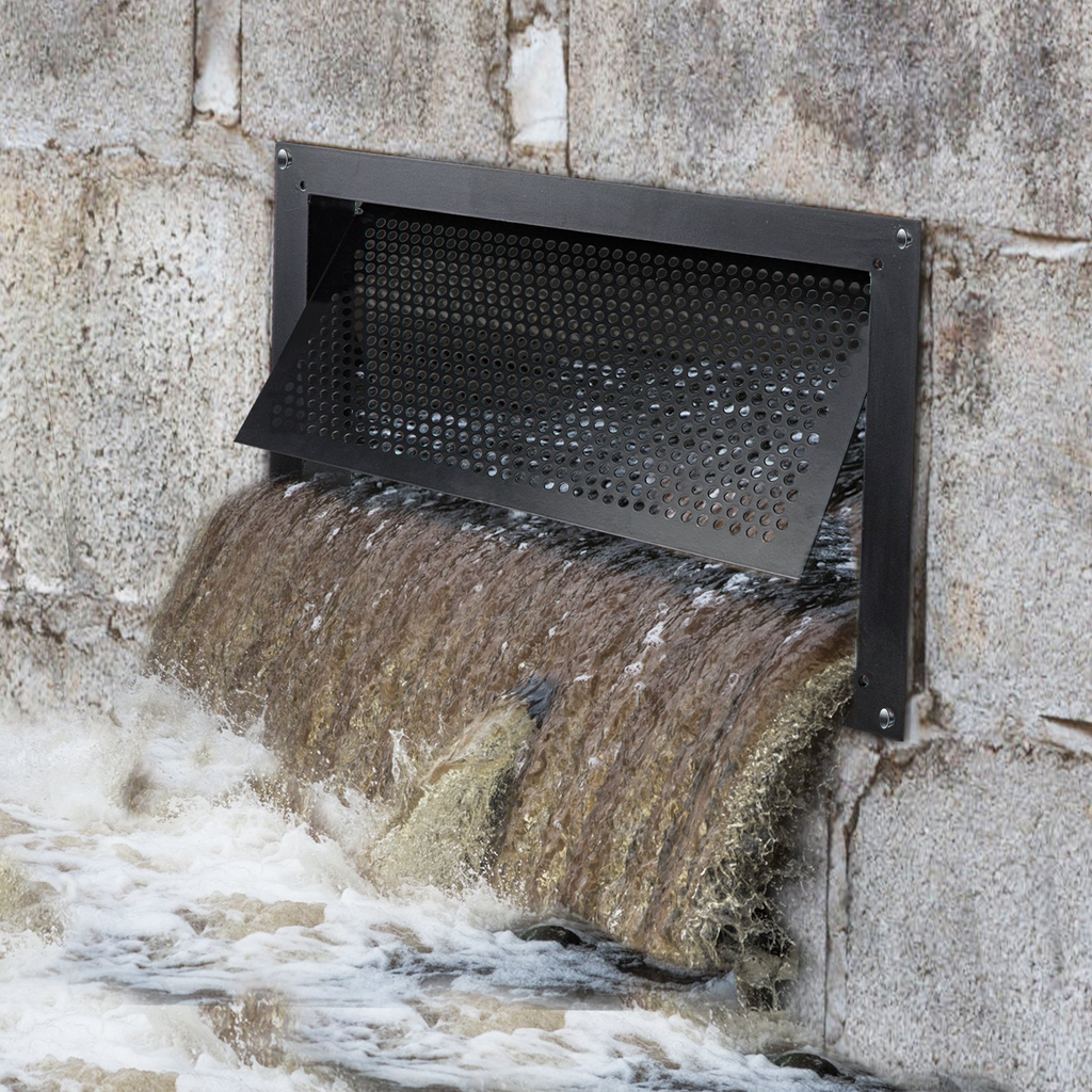 VEVOR Flood Vent, 8" Height x 16" Width x 2" Depth Foundation Flood Vent, to Reduce Foundation Damage and Flood Risk, Black, Wall Mounted, for Crawl Spaces,Garages & Full Height Enclosures