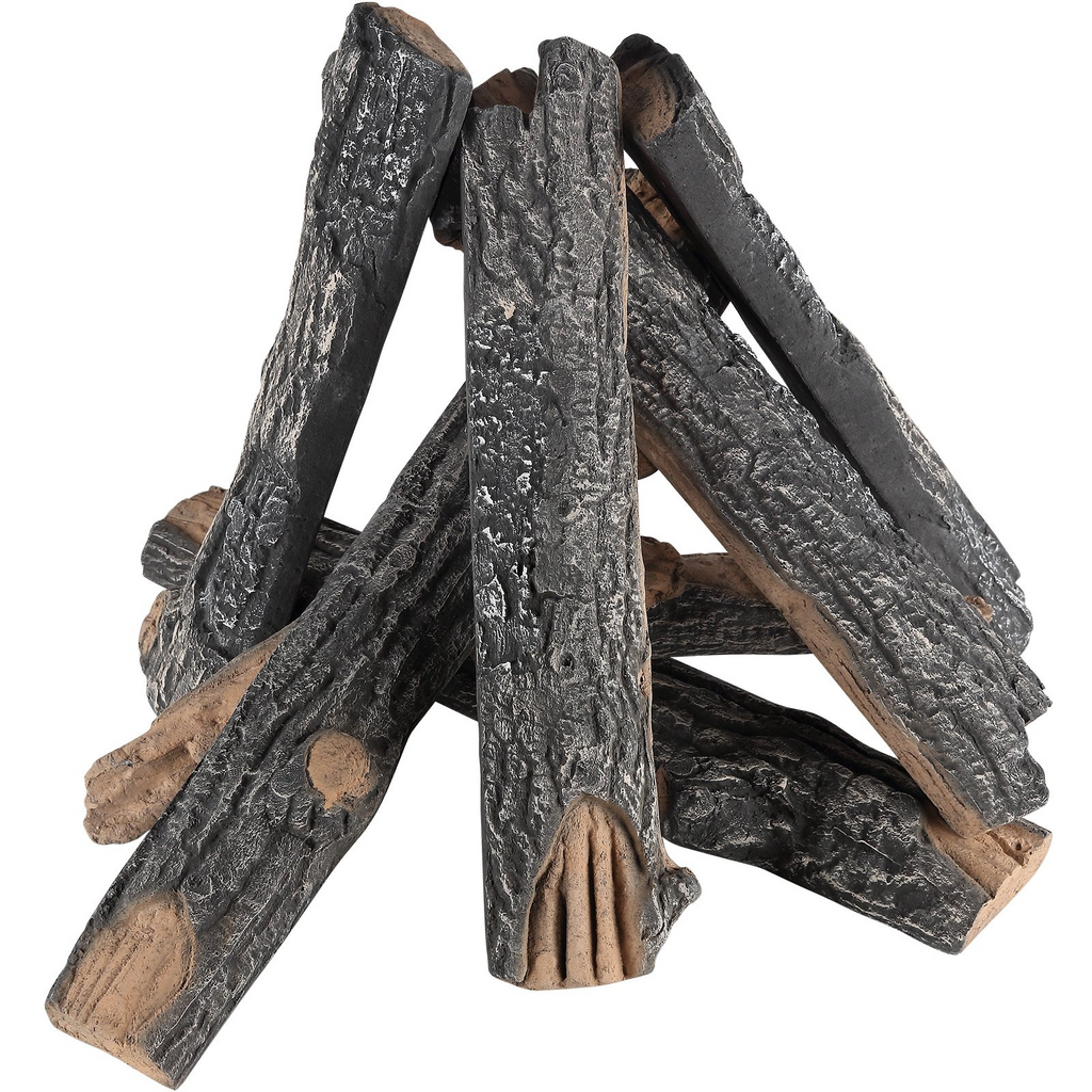 VEVOR 8 piezas de troncos de roble para chimenea de gas