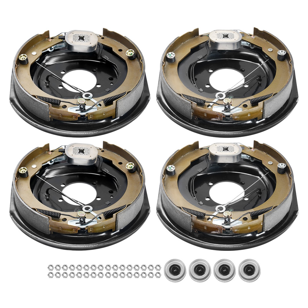 Conjunto de freno de remolque eléctrico VEVOR 12" x 2" autoajustables de 2 pares para eje de 7000 lb