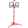 Luz de trabajo LED VEVOR con soporte luz de trabajo LED de doble cabezal de 5000 lúmenes con soporte de trípode ajustable y plegable de 27,6" a 68,1"