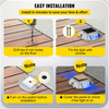 Paquete de 12 luces solares para entrada de vehículos color azul brillante luces inalámbricas impermeables para exteriores 6 LED