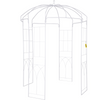 VEVOR - Pergola de jardín en forma de jaula de pájaros 2,7 m de alto x 2 m de ancho
