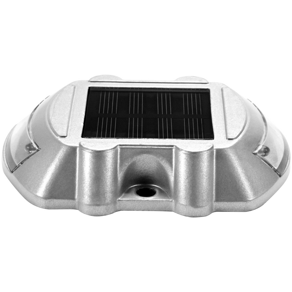 Paquete de 12 luces solares para entrada vehículos color blanco brillante con tornillo inalámbricas impermeables para exteriores 6 LED