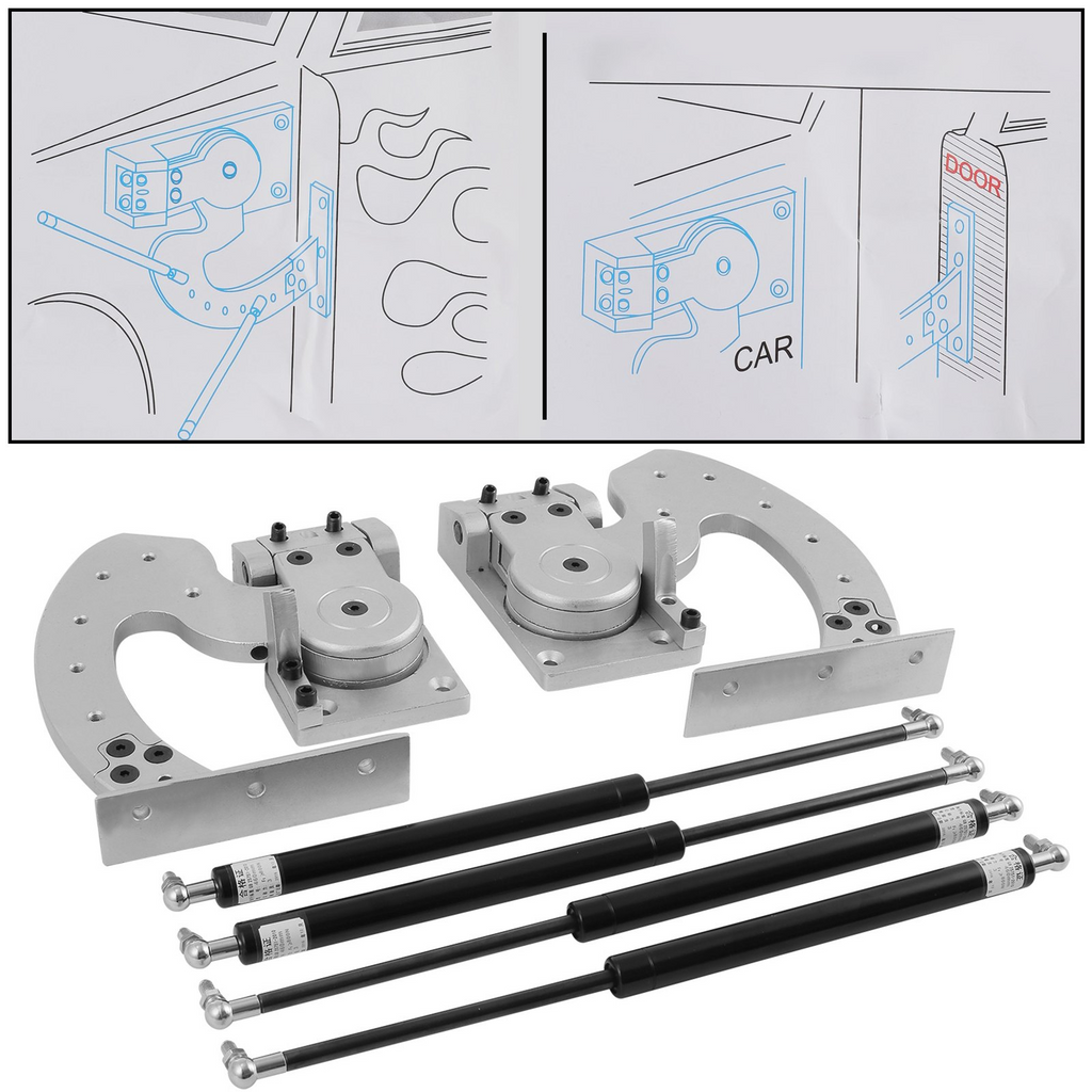 VEVOR Kit de puerta Lambo universal con bisagras verticales para puertas atornilladas