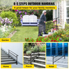 VEVOR Pasamanos de escalera para exteriores aptos para 1-5 escalones ajustable con valla