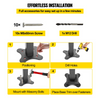 VEVOR Pasamanos de escalera para exteriores aptos para 1-5 escalones ajustable con valla