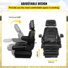 VEVOR Asiento con suspensión respaldo ajustable reposacabezas y reposabrazos