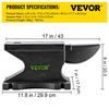 Yunque de hierro fundido VEVOR 100 lb (45 kg)