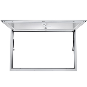 Ventana para puesto de comida de 53 x 33 pulgadas puerta con ventana para puesto de comida con cerradura de horquilla de doble punto de hasta 85 grados para camiones de comida