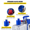 Bomba de vacío VEVOR 12 CFM 1HP de paletas 2 etapas 3 x 10-1 Pa  para refrigerante de aire acondicionado automático JH2
