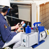 Bomba de vacío VEVOR 12 CFM 1HP de paletas 2 etapas 3 x 10-1 Pa  para refrigerante de aire acondicionado automático JH2