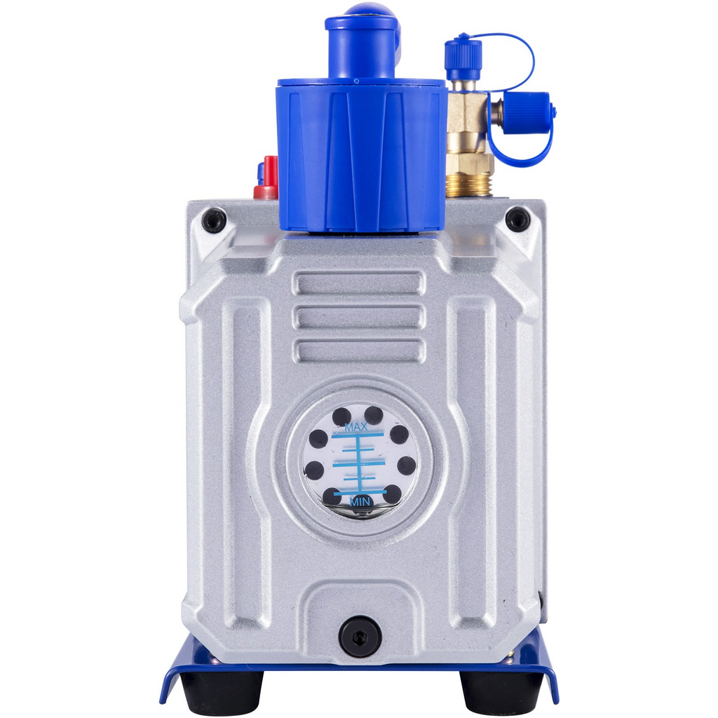 Bomba de vacío VEVOR 12 CFM 1HP de paletas 2 etapas 3 x 10-1 Pa  para refrigerante de aire acondicionado automático JH2