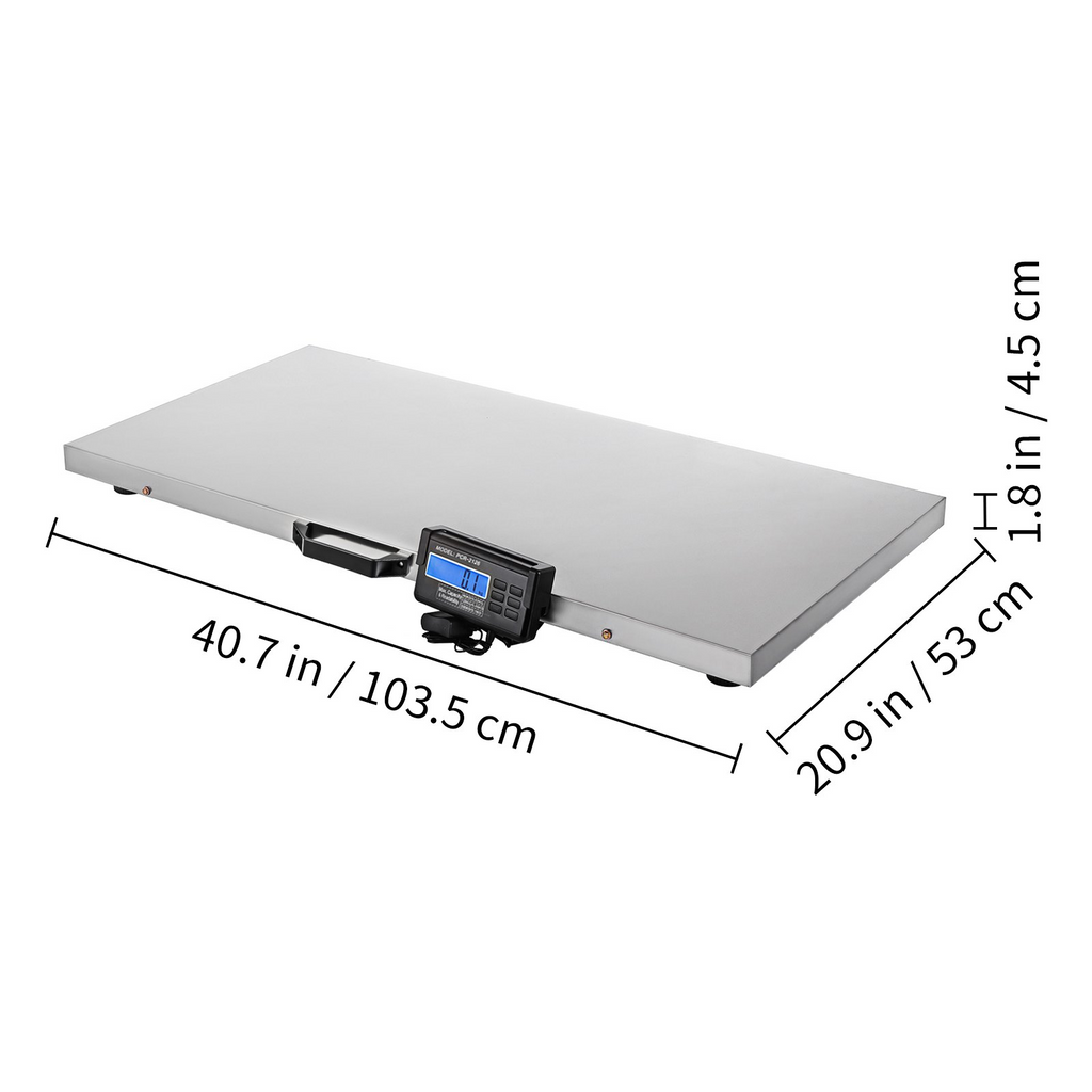Báscula para ganado VEVOR de 880 lb x 0,2 lb de acero inoxidable de 40,6 x 20,9 pulgadas