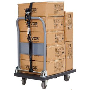 Correas de amarre con trinquete VEVOR (paquete de 4) resistencia máxima a la rotura de 5208 lb incluye 4 correas de amarre con trinquete de primera calidad de 1,6