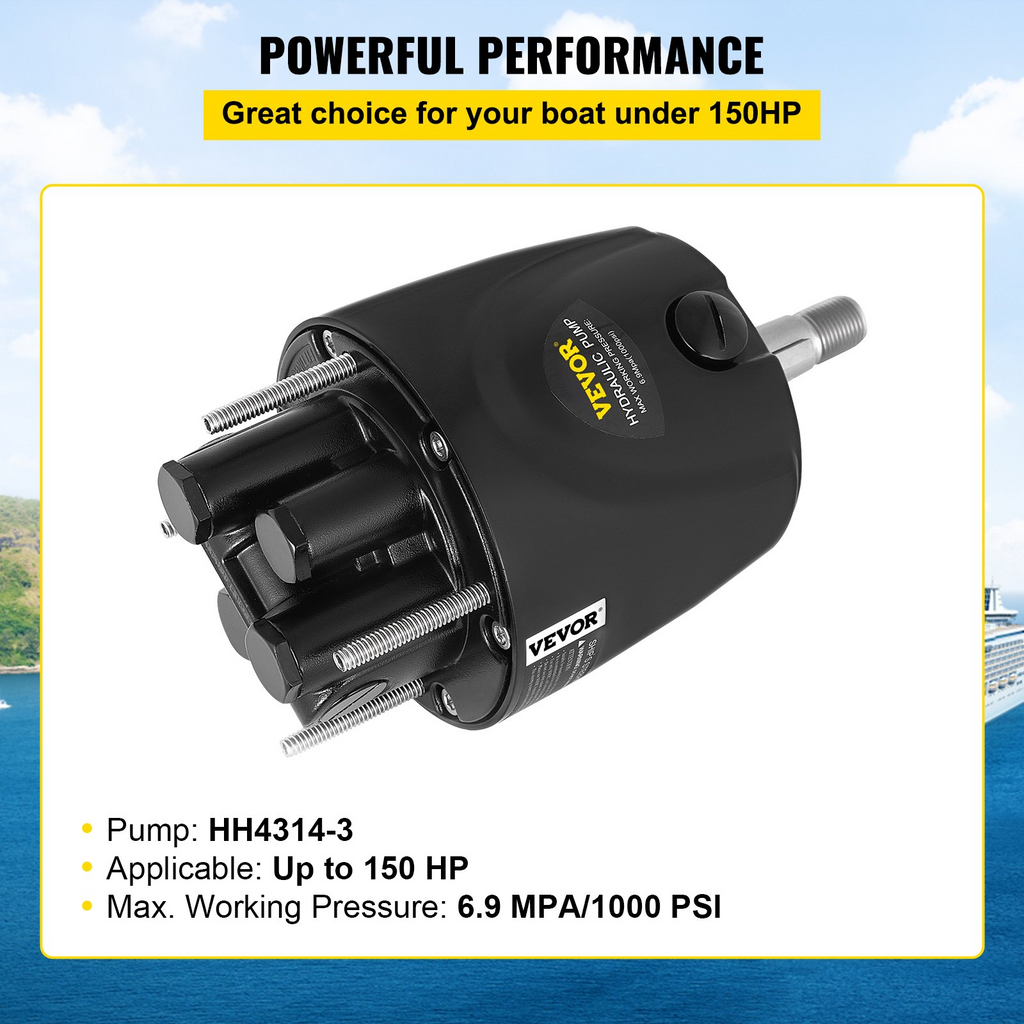 Bomba de dirección hidráulica para motor fueraborda VEVOR Helm 1.4 HH4314-3