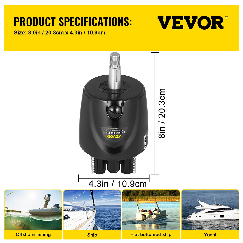 Bomba de dirección hidráulica para motor fueraborda VEVOR Helm 1.4 HH4314-3